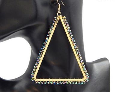 Multi - Colored Triangle Earrings freeshipping - Jae Nichole's
