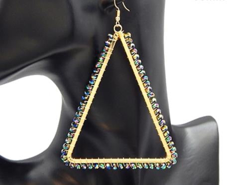 Multi - Colored Triangle Earrings freeshipping - Jae Nichole&