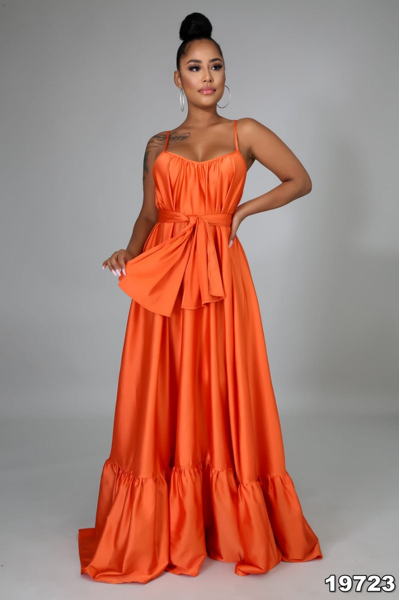 Flow Glow Orange Dress - Jae&